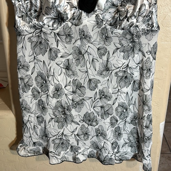 Cinemaetoile - Underwire Seductive Wear Babydoll Cami Sheer blk/wht floral top - Picture 3 of 7